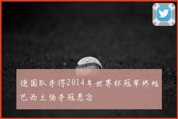 德国队夺得2014年世界杯冠军终结巴西主场夺冠悬念